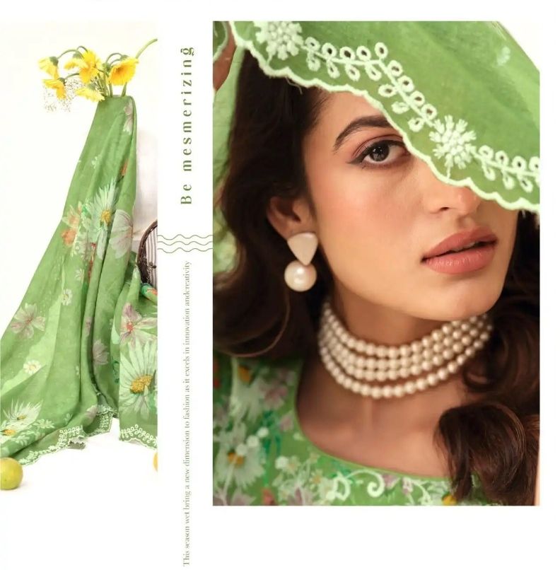 HERMITAGE  COTTON DRESS MATERIAL UNSTITCHED SUIT - BA 104 / HC002469 view 4