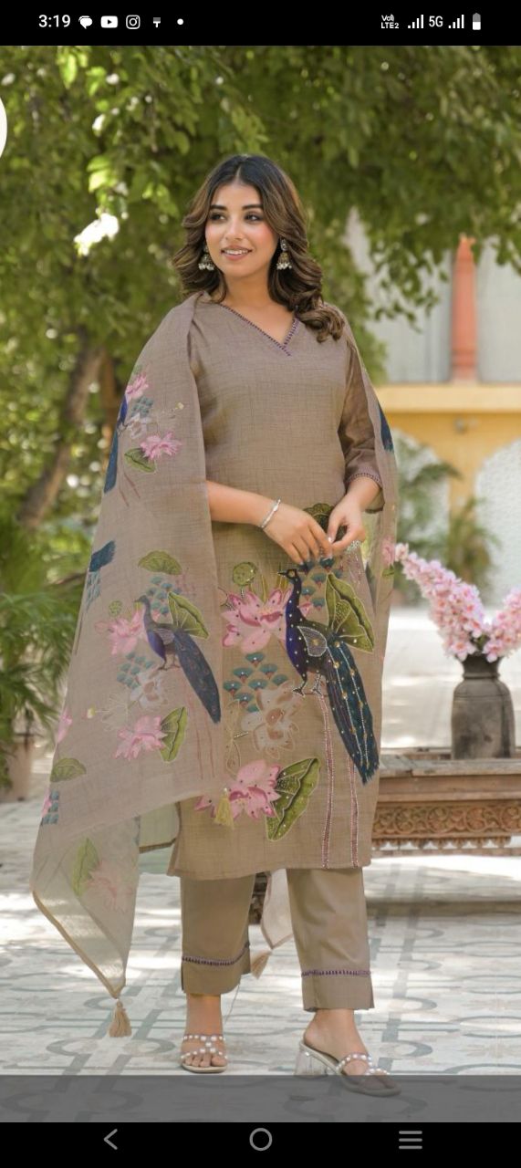 Floral Printed Ethnic Suit view 2