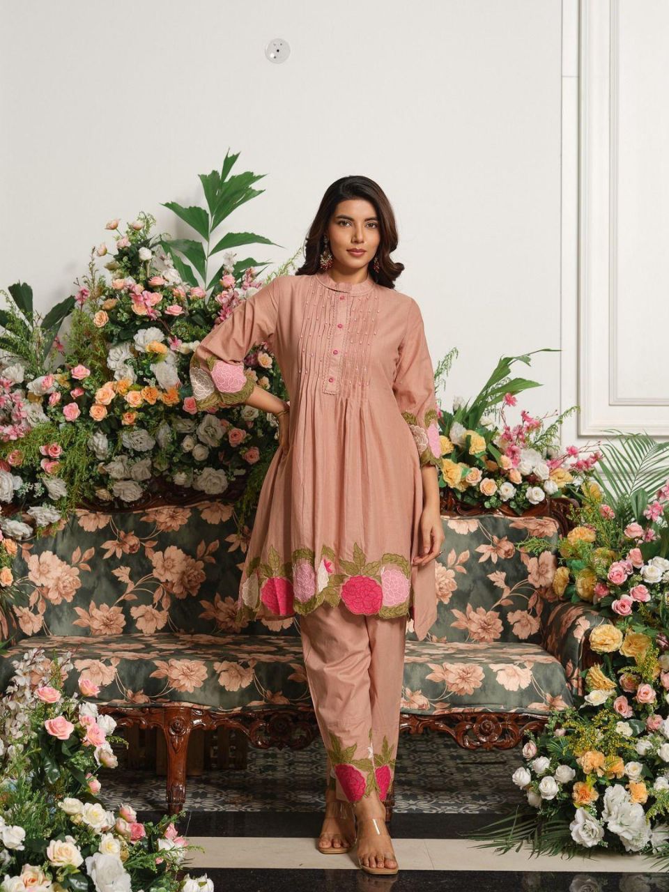 Embroidered Kurta Set view 2