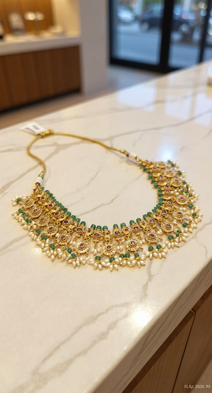 Traditional Gold Necklace. view 4