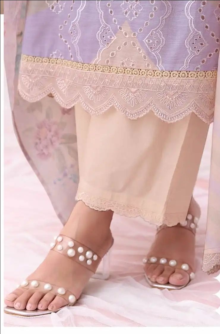 RESHAM ART COTTON VINTAGE EMBROIDERY WITH DIGITAL PRINT UNTITCHED SUIT - 935 / HC002473 view 5