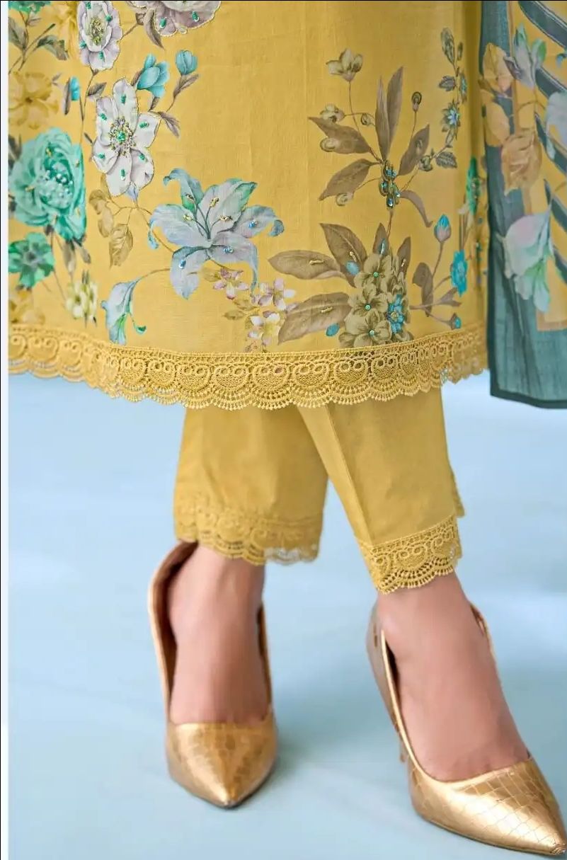 BLOOM THEORY COTTON SALWAR UNSTITCHED SUIT - 328 / HC002474 view 5