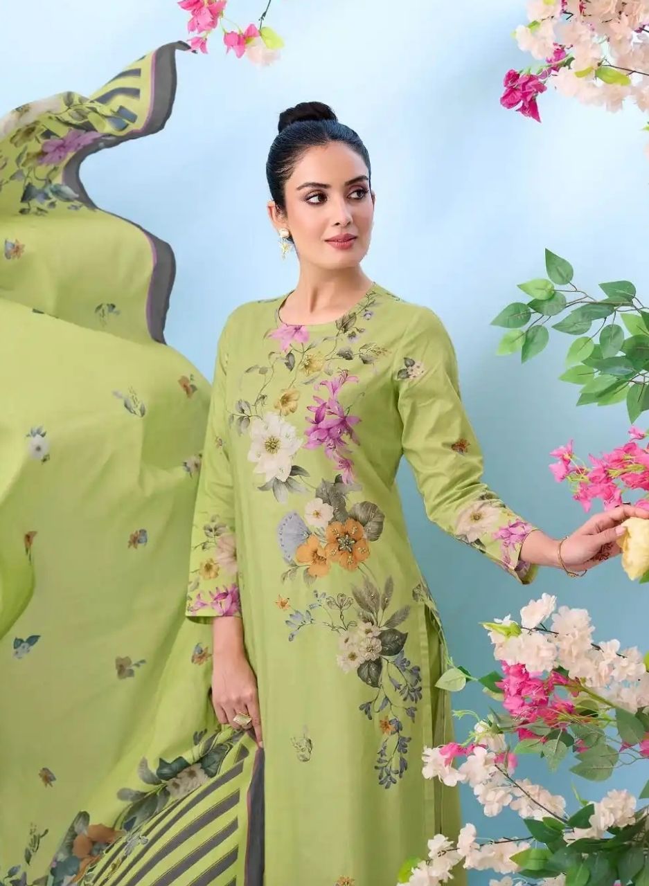 BLOOM THEORY COTTON SALWAR UNSTITCHED SUIT - 313 / HC002474 view 4
