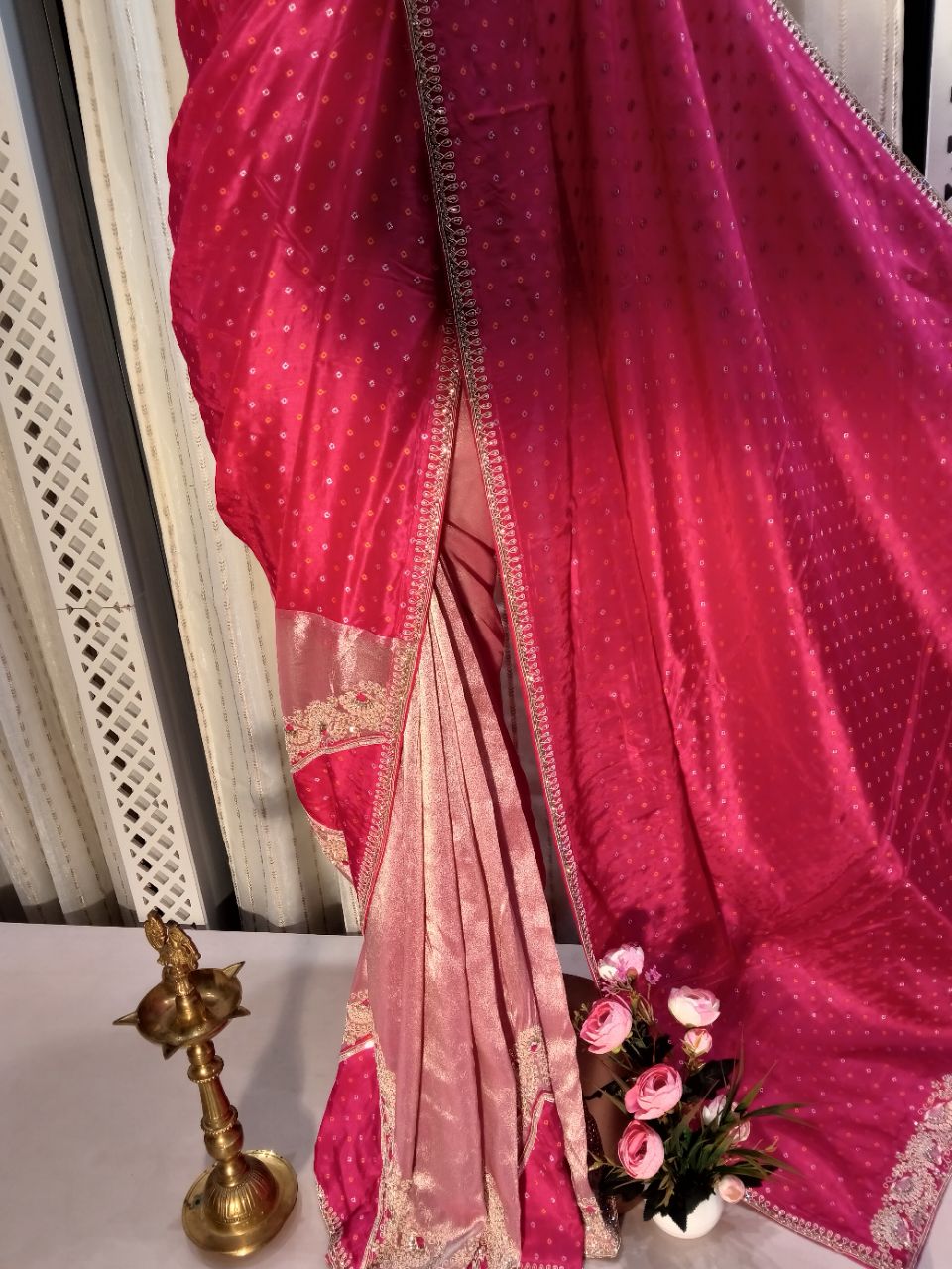 Tissue With Dulha Silk Fabric Hand Work Designer Saree view 8