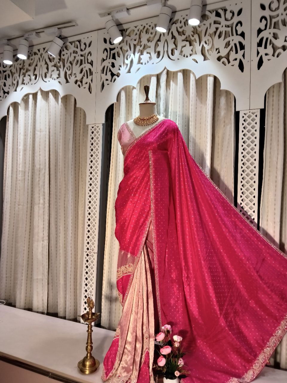 Tissue With Dulha Silk Fabric Hand Work Designer Saree view 6
