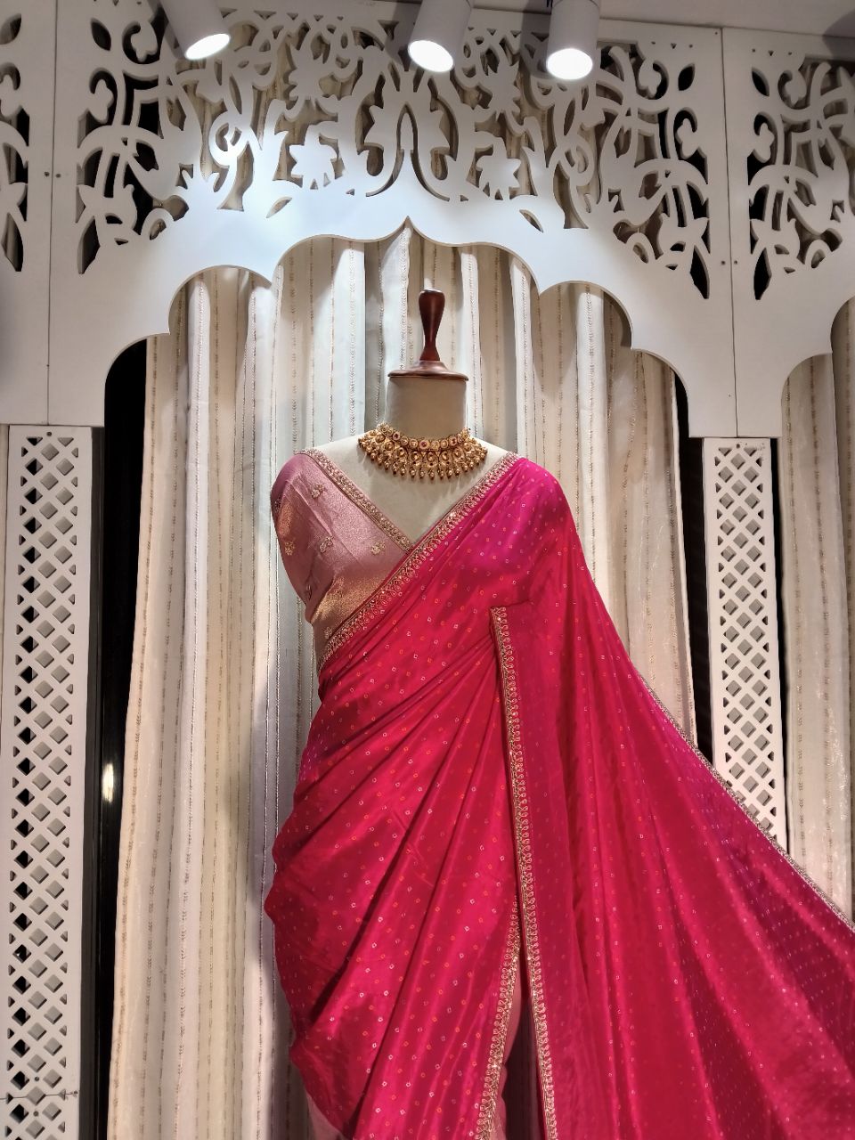 Tissue With Dulha Silk Fabric Hand Work Designer Saree view 7