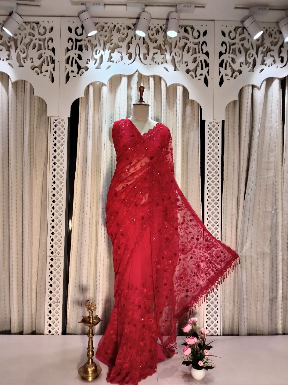 Pure Softnet Net With Hand Work Designers Saree view 3