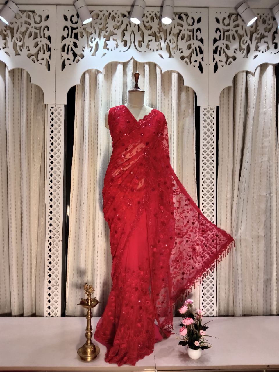 Pure Softnet Net With Hand Work Designers Saree view 6