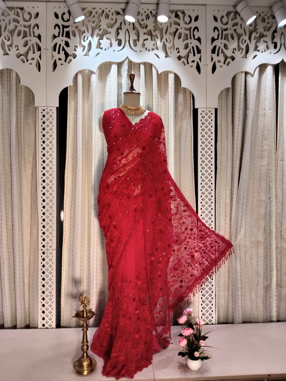 Pure Softnet Net With Hand Work Designers Saree view 5