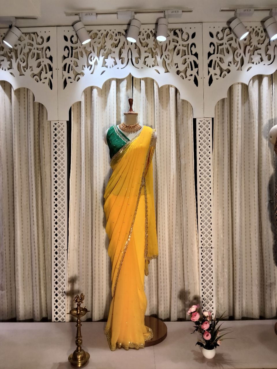 Pure Chiffon Saree With Hand Work view 2