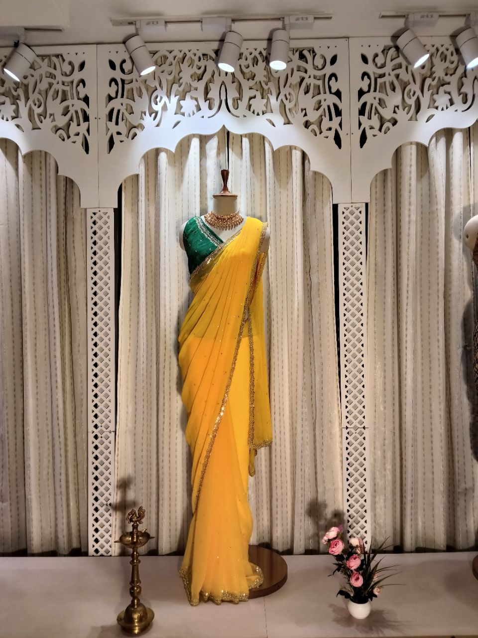 Pure Chiffon Saree With Hand Work view 6