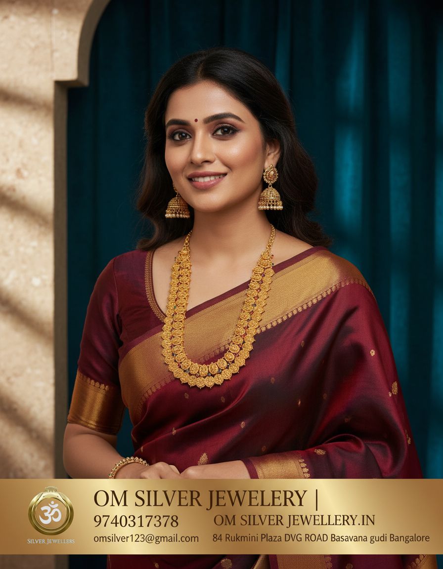 Traditional Necklace - Om Silver Jewellery view 6