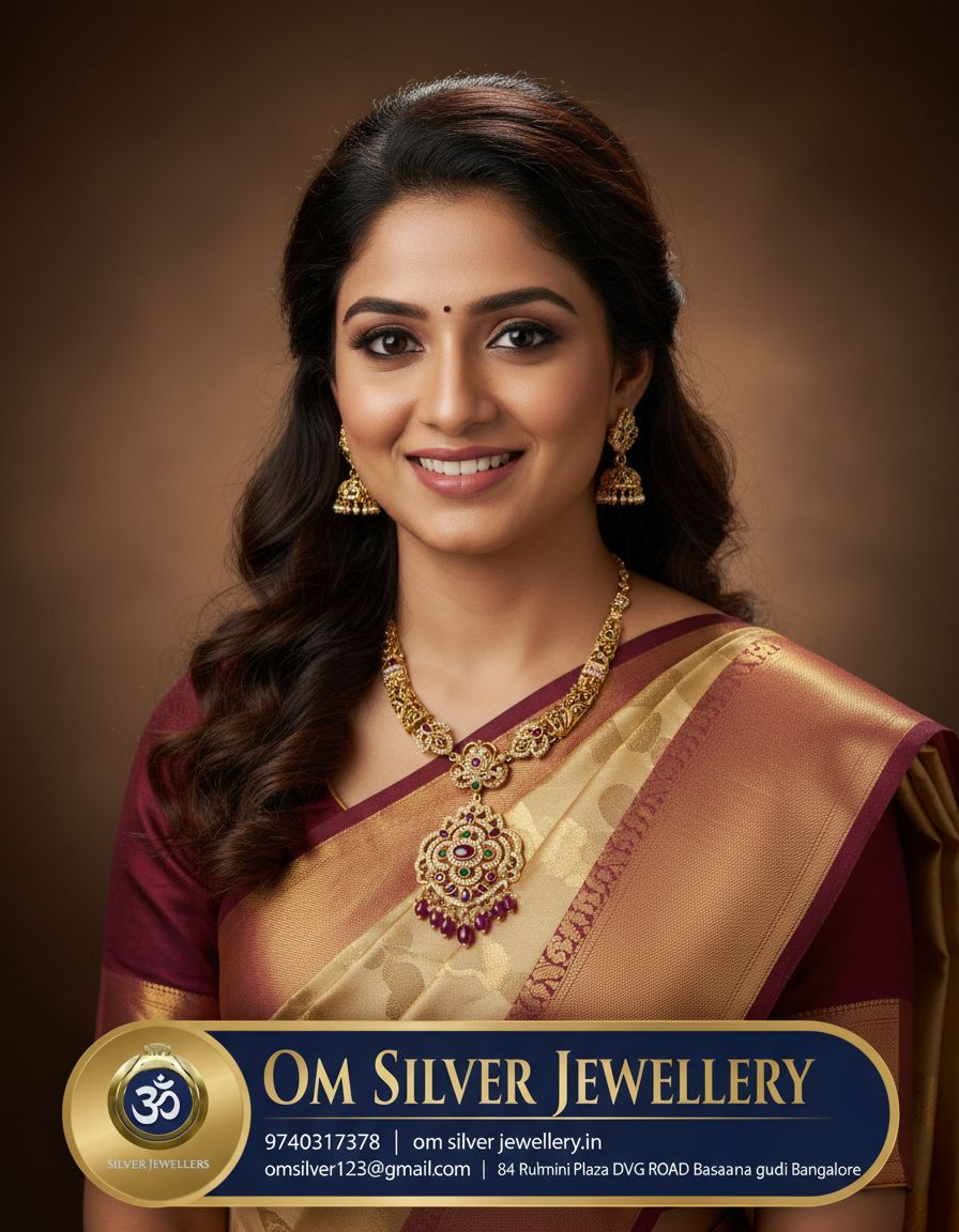 Traditional Necklace - Om Silver Jewellery view 4
