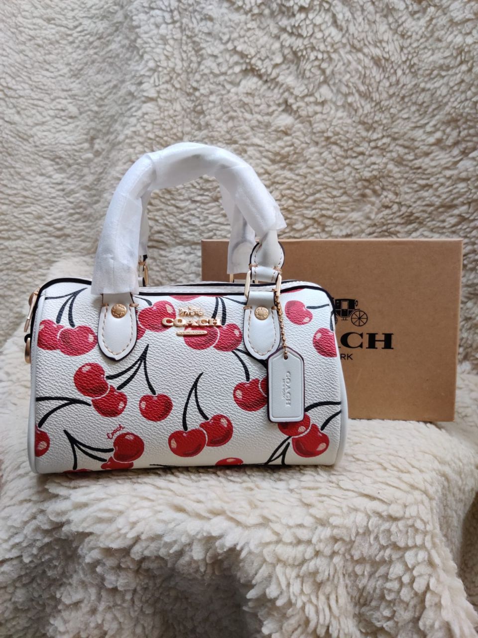 Coach Cherry Print Handbag view 3