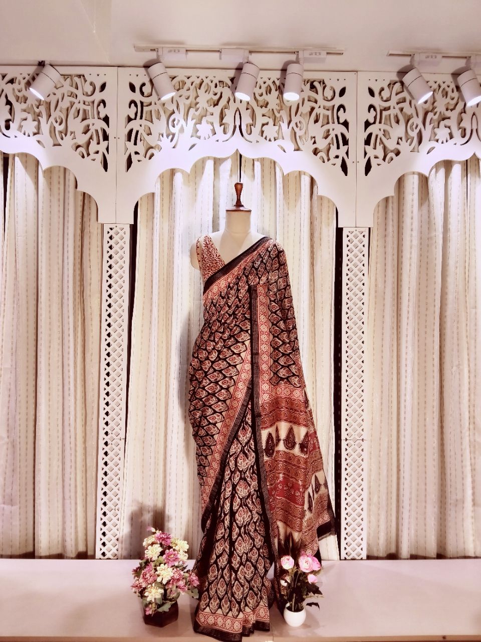 Chanderi Silk With Hand Block Print Designer Saree view 3