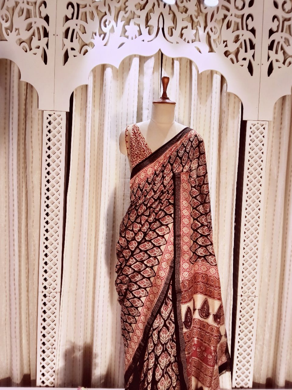 Chanderi Silk With Hand Block Print Designer Saree view 6