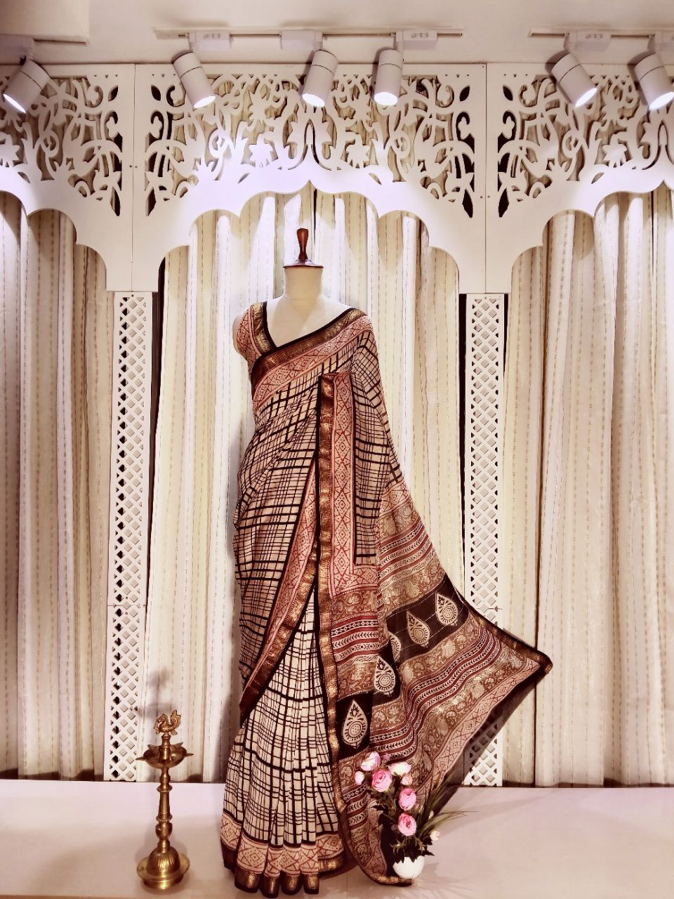 Chanderi Silk With Block Print Designer Saree view 2