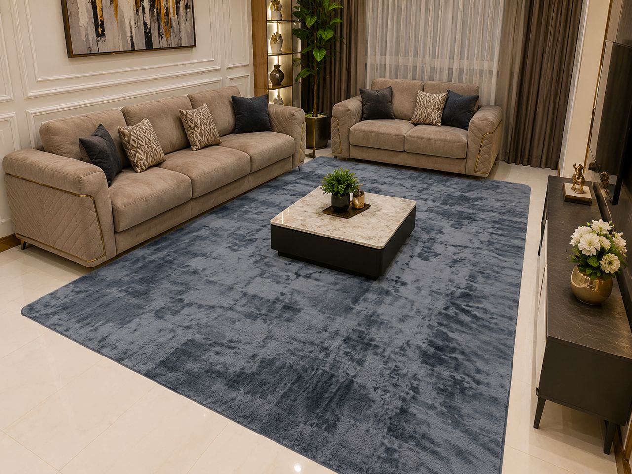 RABBIT FUR CARPET, SIZE 6*9 FEET view 5