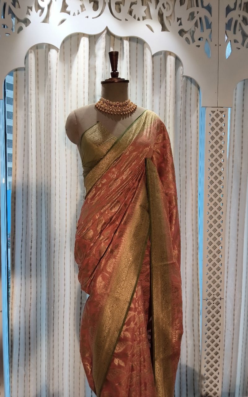 Banarasi Pure chanderi silk full weaving view 5