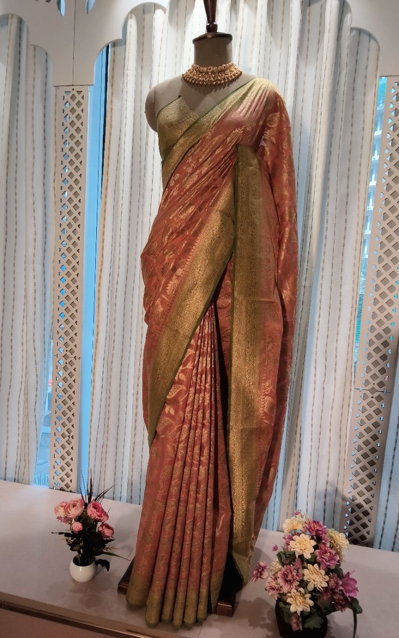 Banarasi Pure chanderi silk full weaving view 4