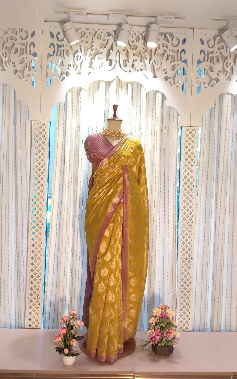Banarasi Pure chanderi silk full weaving . view 2
