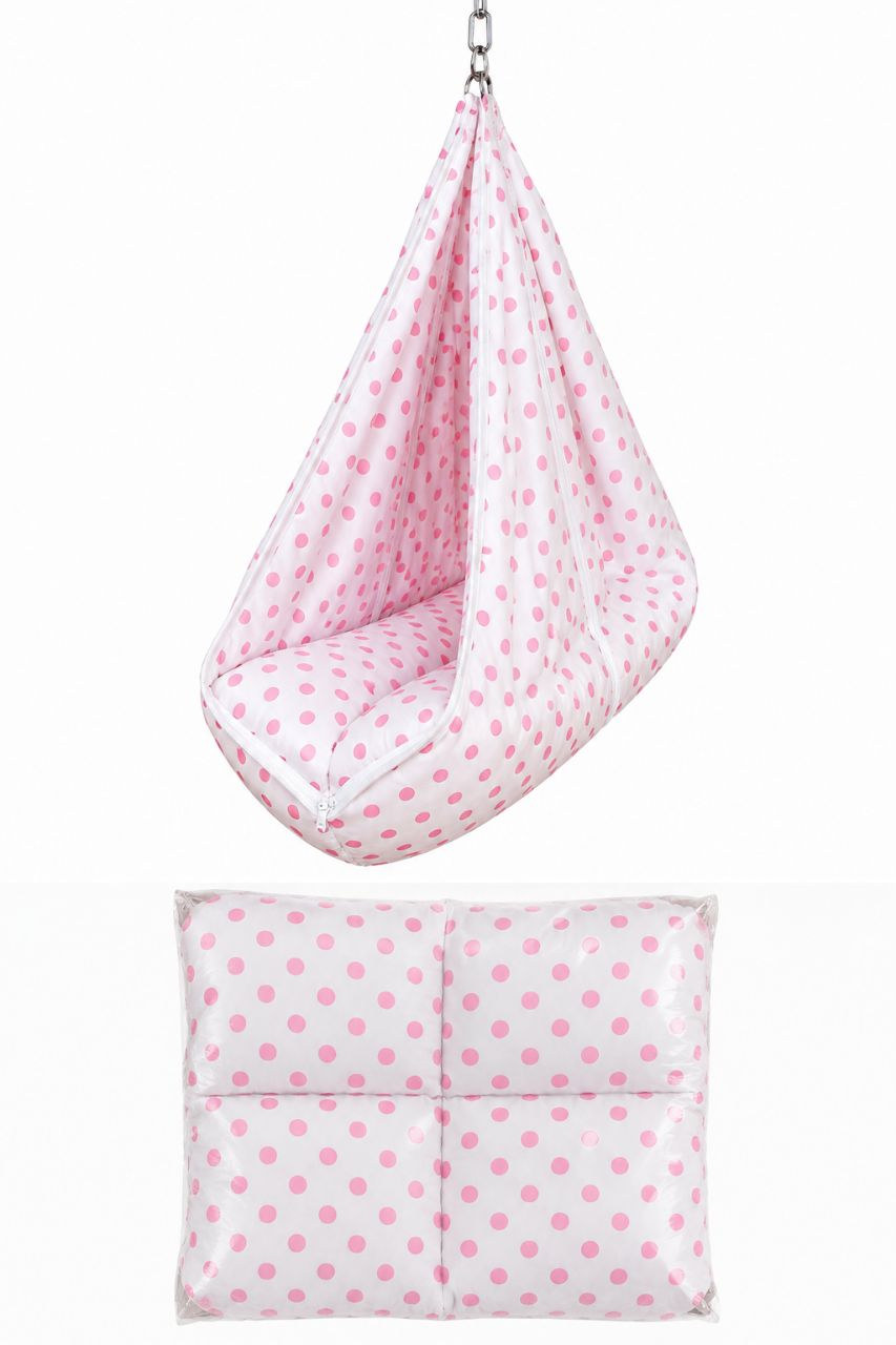 Hanging Cloth Cradle Polka Dots view 2
