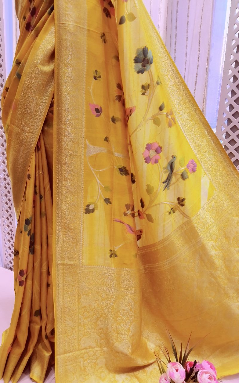 Tussar silk with full weaving view 5