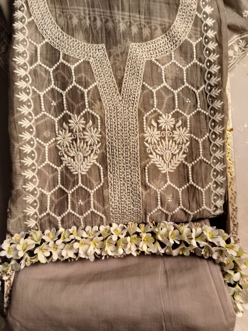 Pure Mal Chanderi Which Embroidery Suit view 7