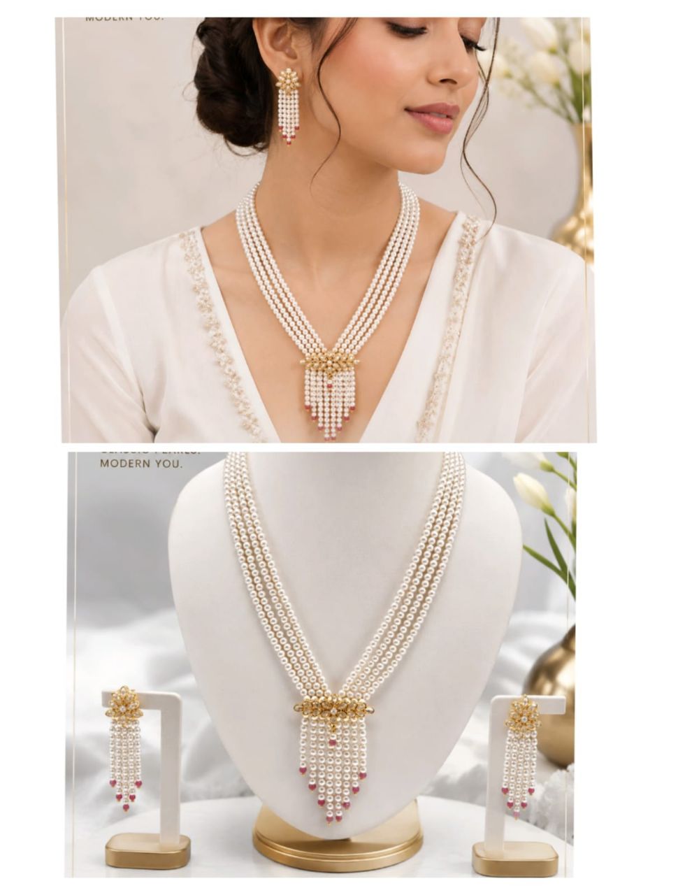 Pearls Hara With Earring view 2
