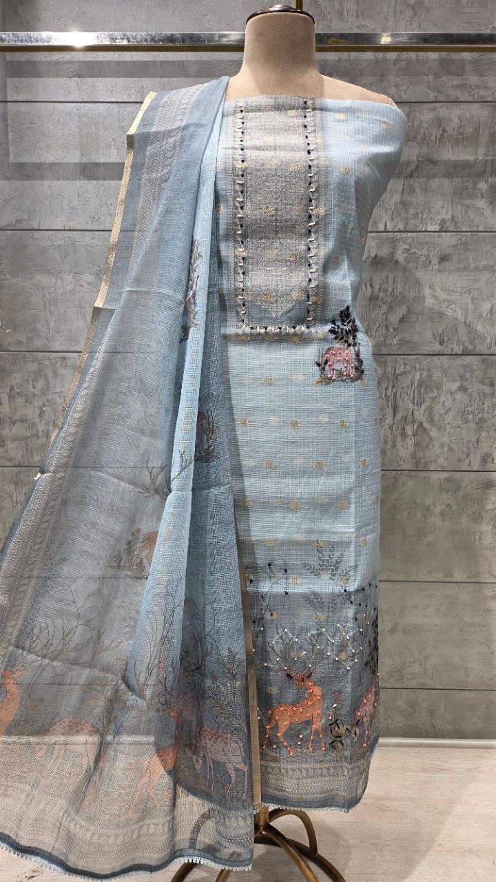 . Unstitched.. Suit. Fabric view 2