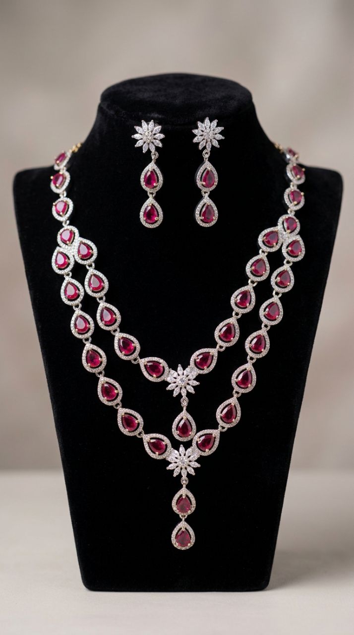 Elegant Pink Necklace view 2