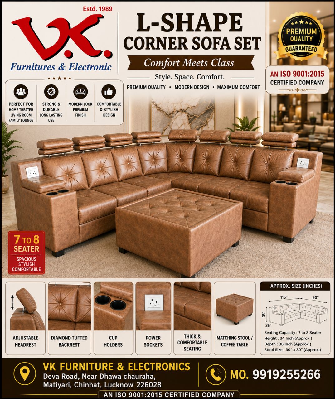 VK Royal Corner-8 Pro Sofa view 2