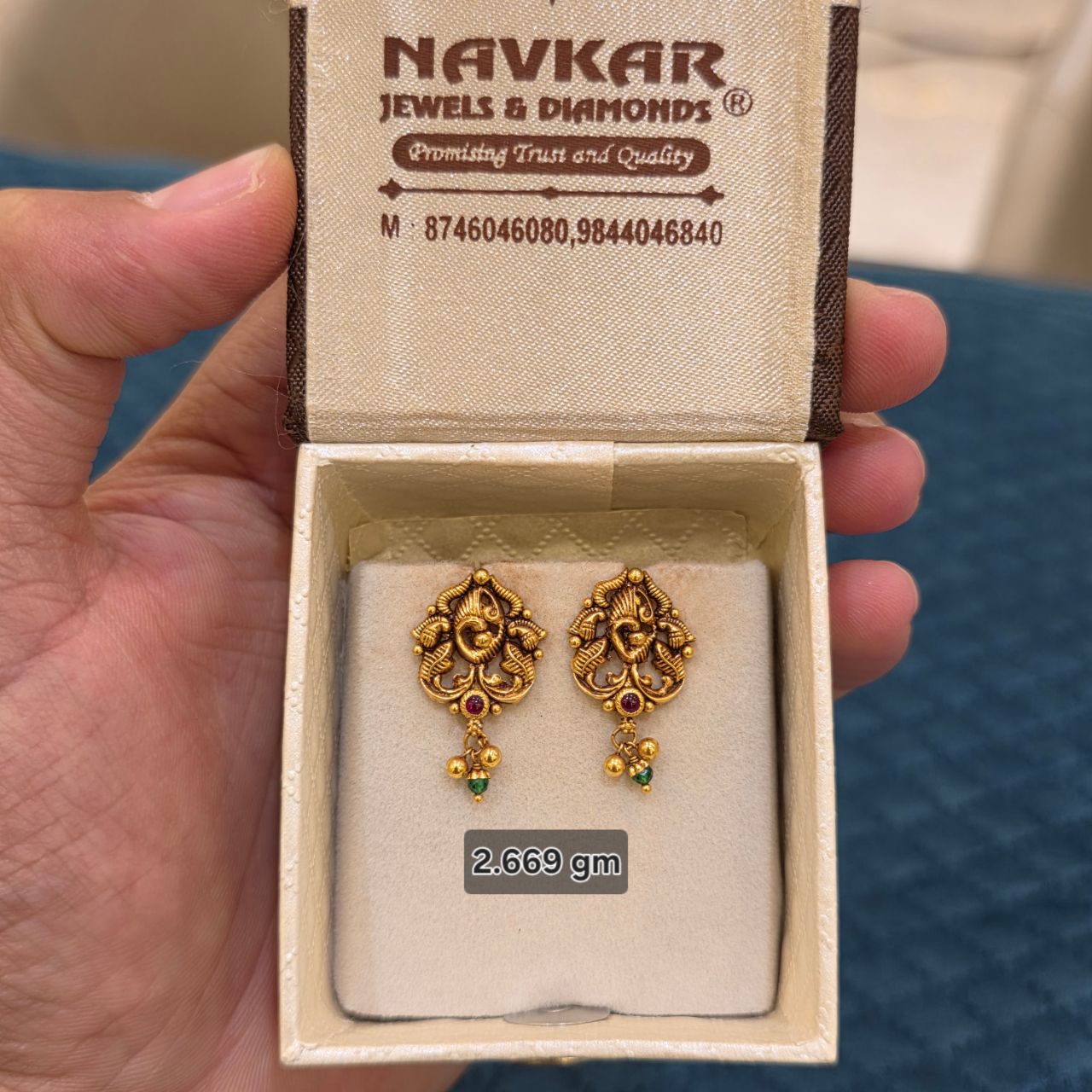 Temple Gold Earrings view 3