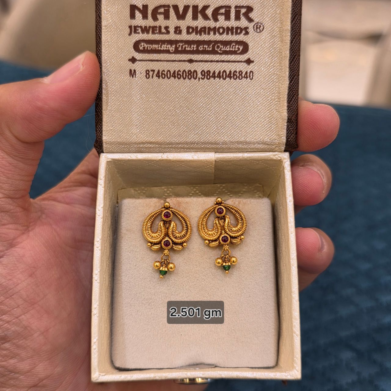 Temple Gold Earrings view 2