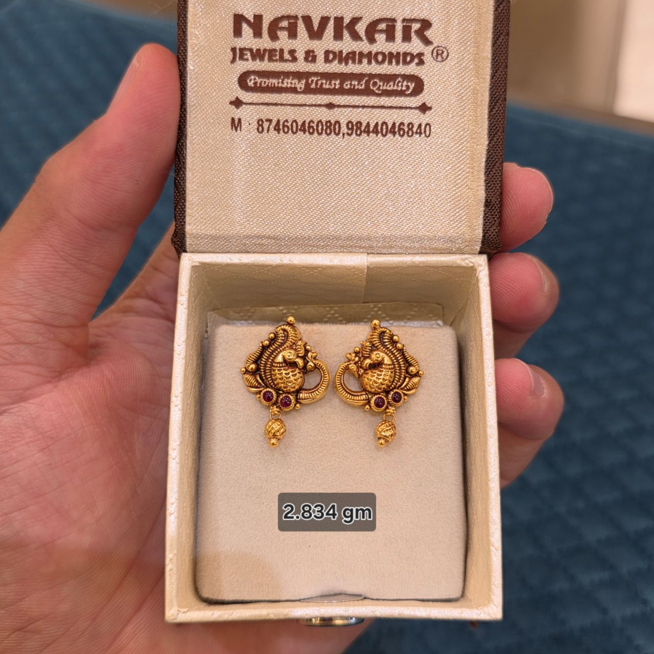 Temple Gold Earrings view 9