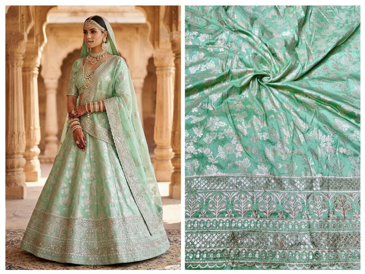 Pure Dola Silk  Fabric Available In All Colours view 8