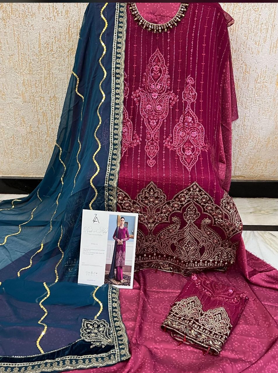 Ronak E mehal Semi Stitched Chiffon  D2 / HC002086 view 5