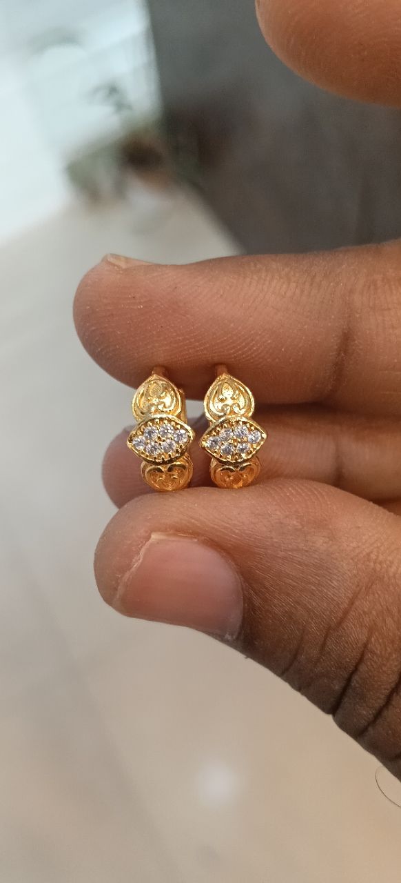Gold Decorative Earrings view 2