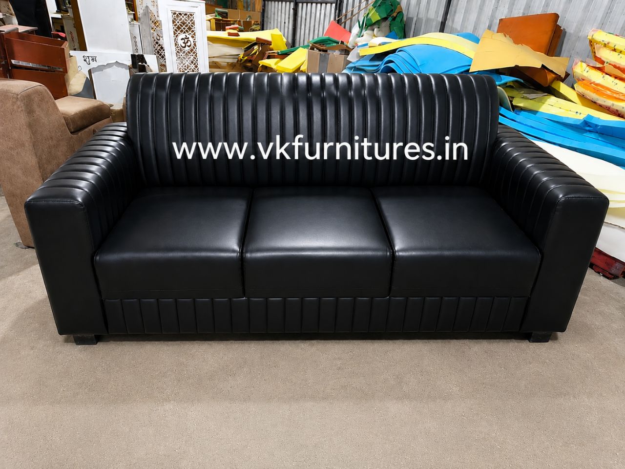 Designer Leather 5 Seat Sofa view 6