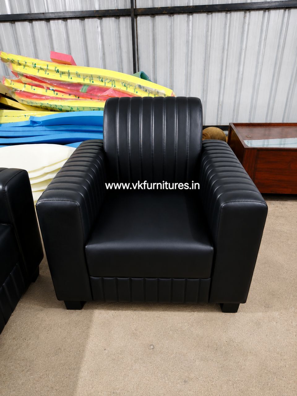 Designer Leather 5 Seat Sofa view 4