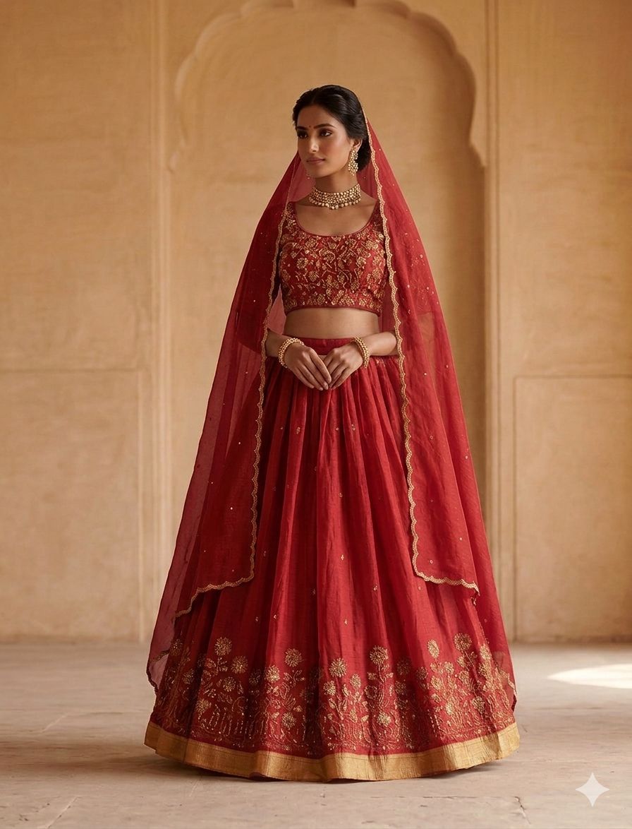 Embroidery Yellow 💛 Lehenga view 2