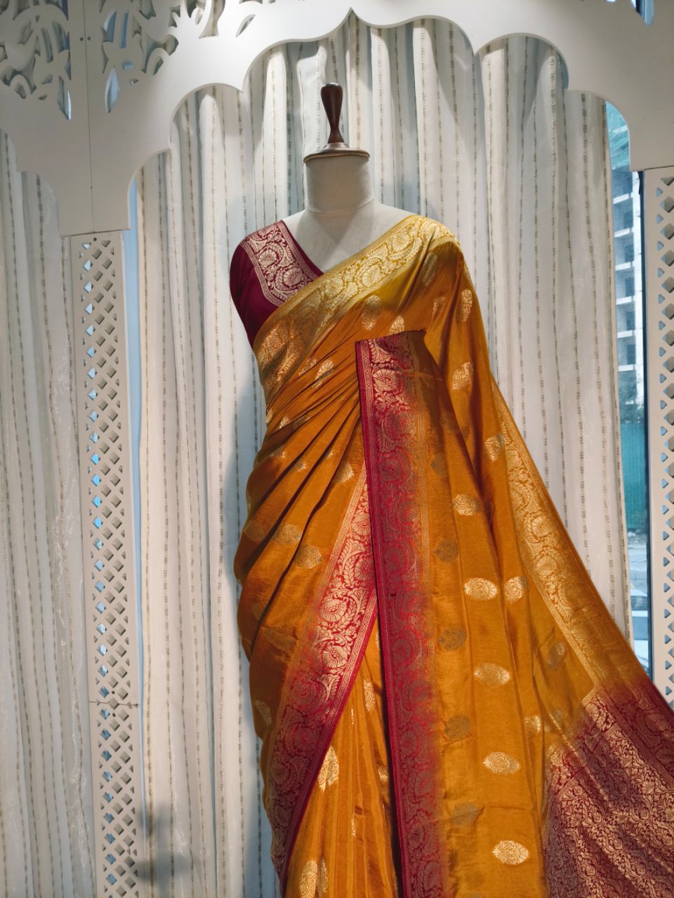 Dulha Silk With Contrast Border Design Saree view 6