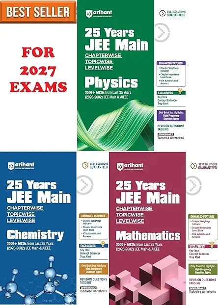 Arihant JEE Main Physics, Chemistry, Mathematics ( Combo Set of 3 Books ) - 25 Years JEE Main & AIEEE view 2