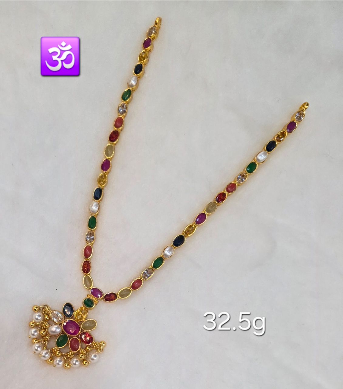 Traditional Necklace with Multicolor Stones