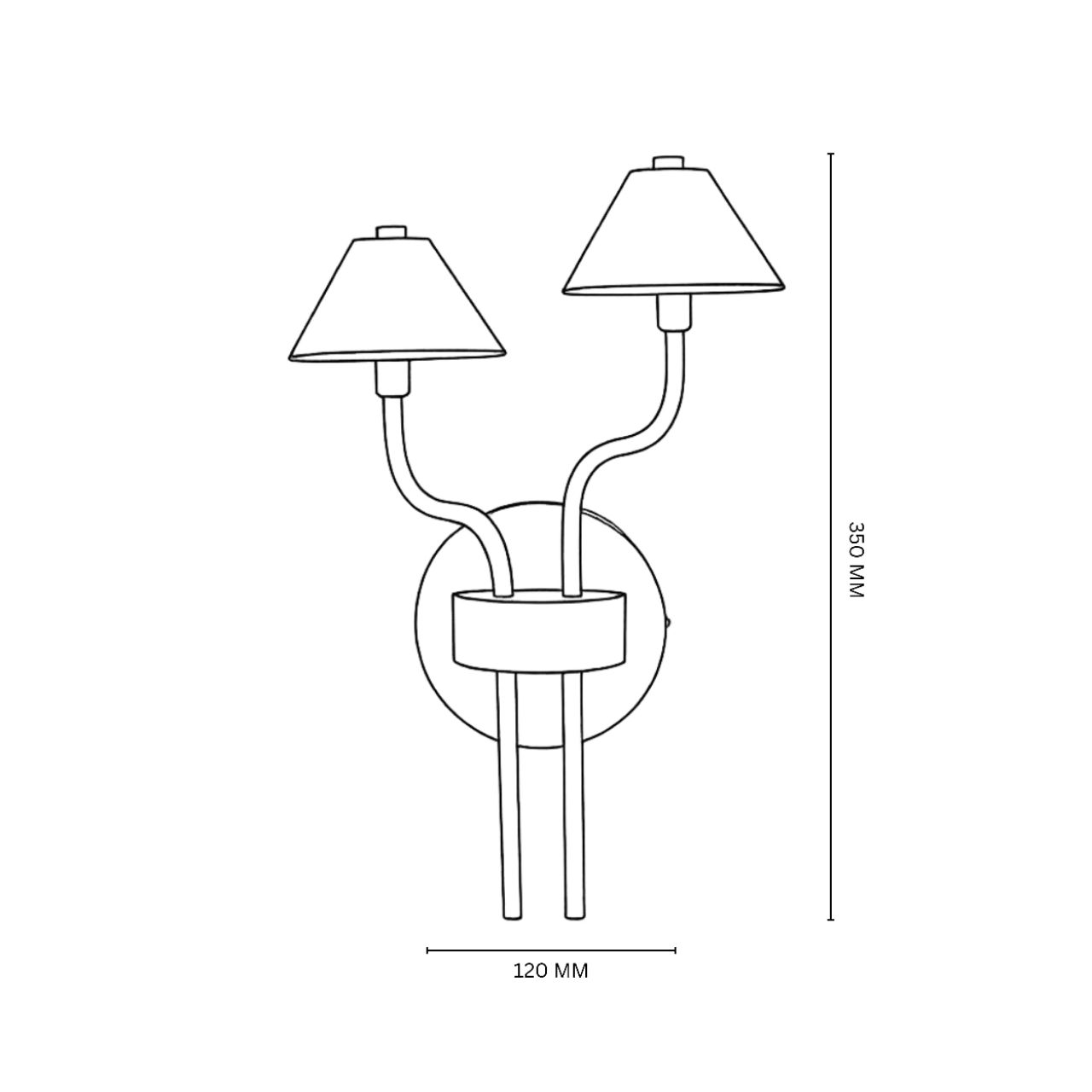Double Shade Wall Lamp view 2