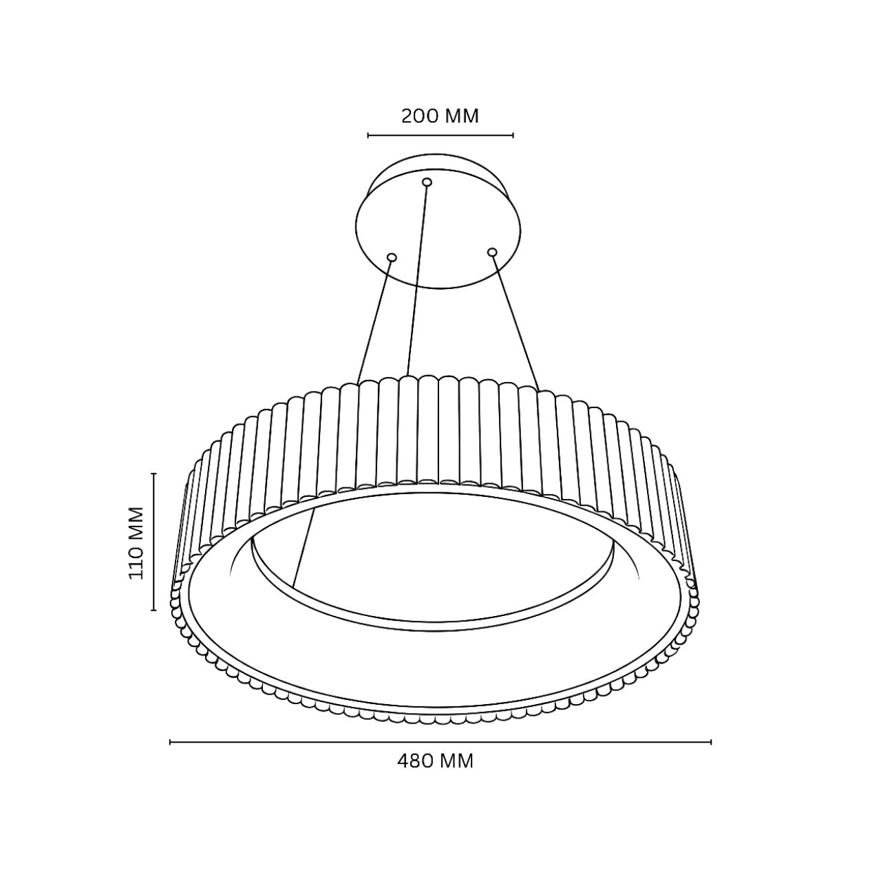 JSL Drum Pendant Light view 2