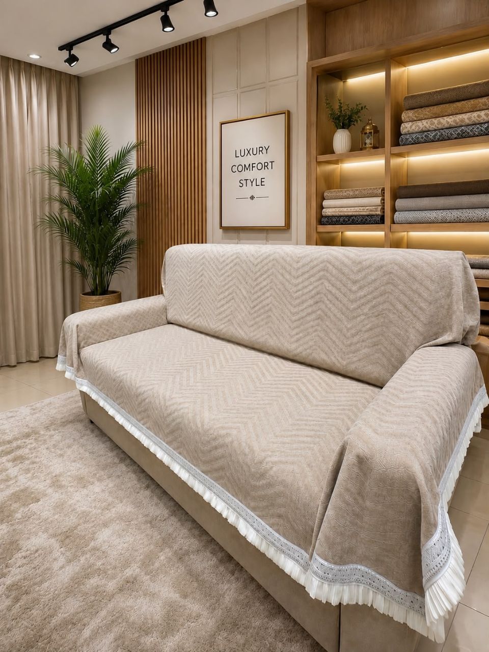Luxury Chevron Sofa Cover, 36 Inchi Width view 2