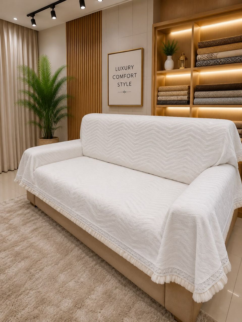 Luxury Chevron Sofa Cover, 36 Inchi Width view 3