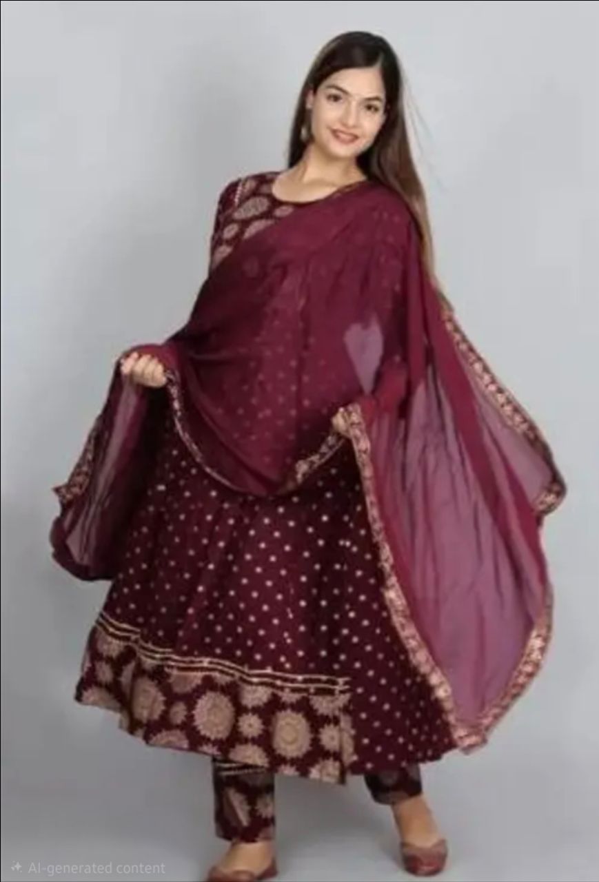 Anarkali Kurta Set view 2