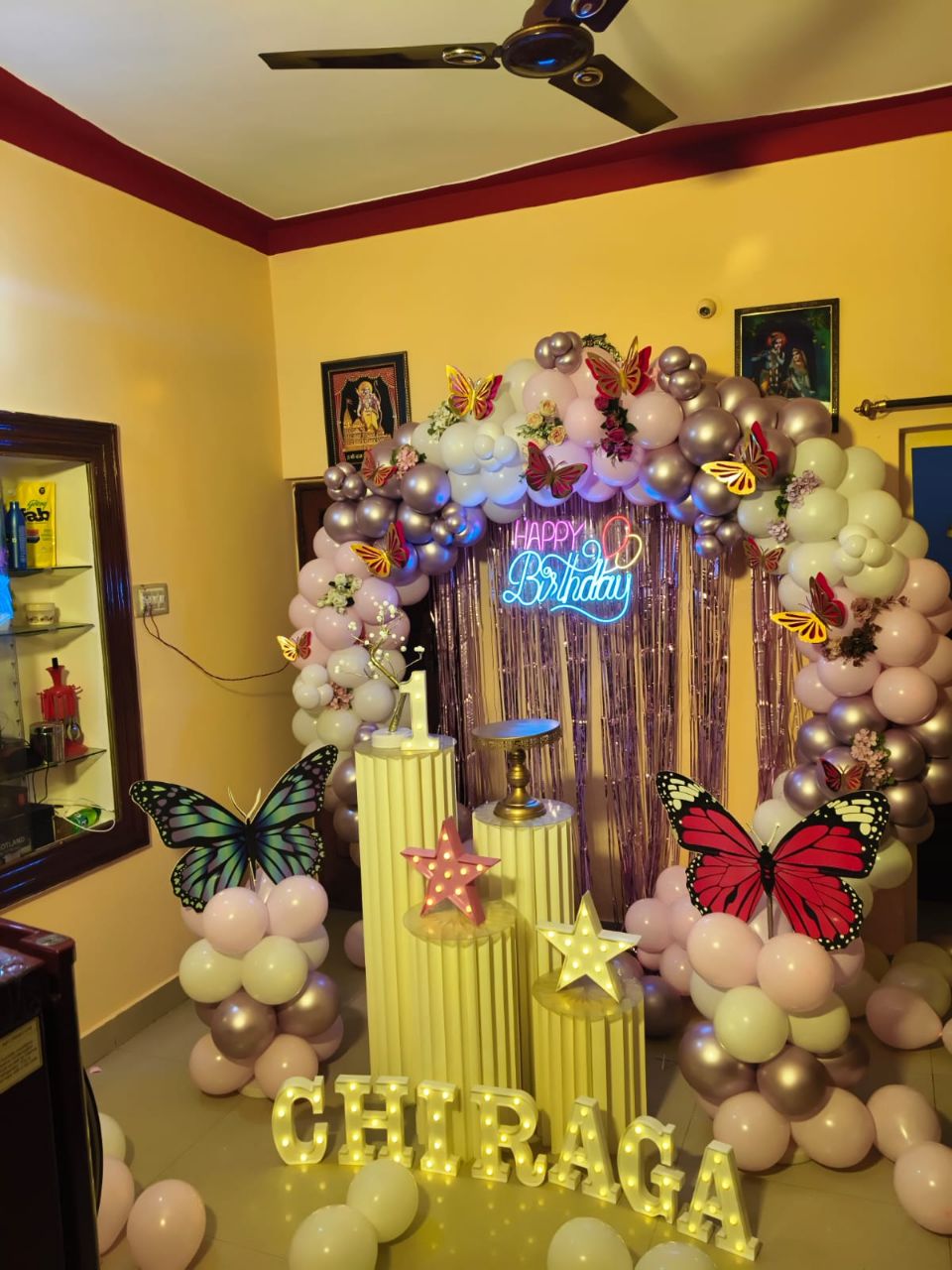 Birthday Balloon Decor Arch view 2